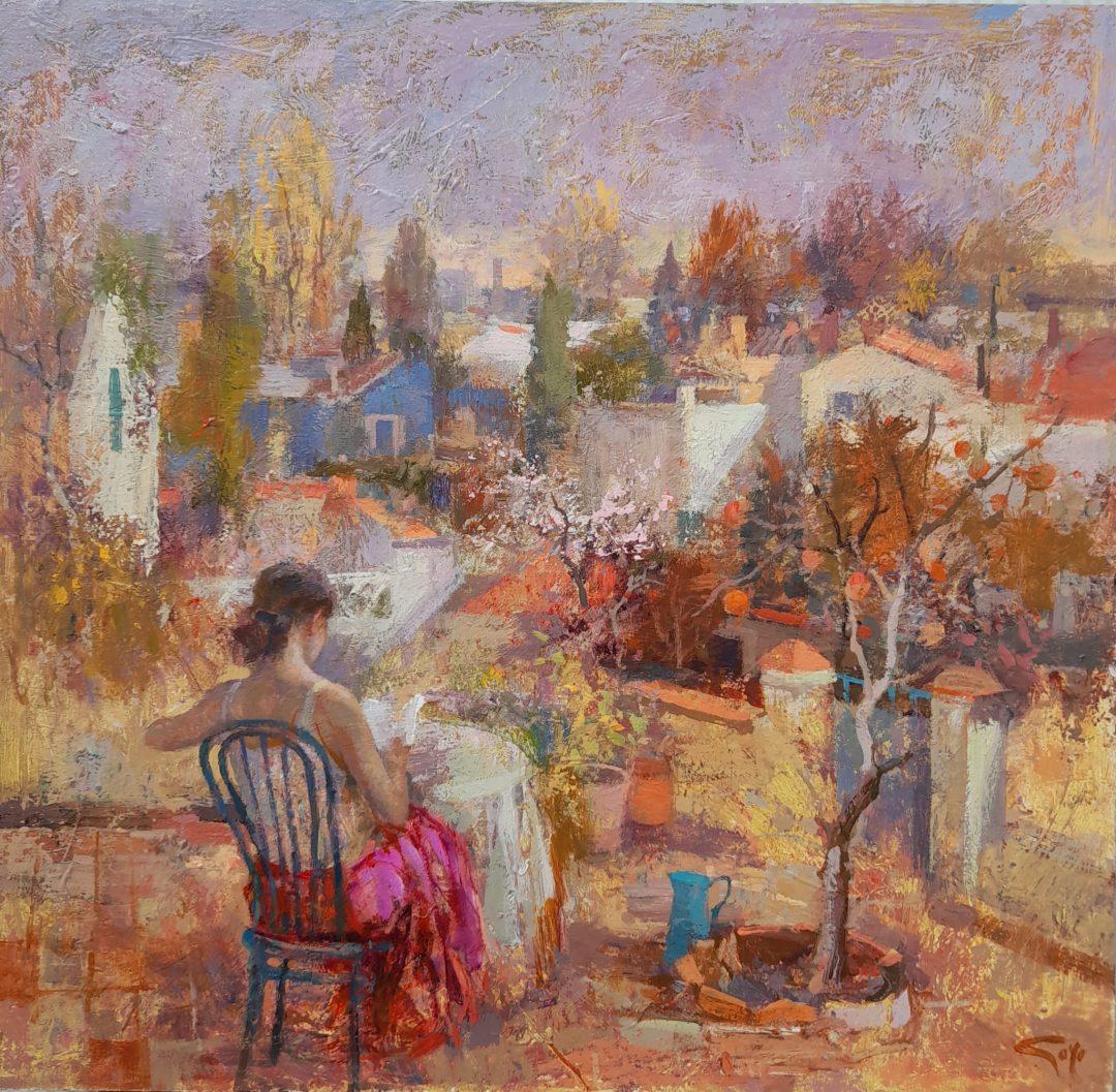 Reading in the garden