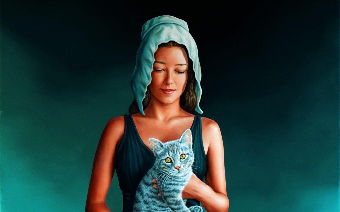 Girl with a cat